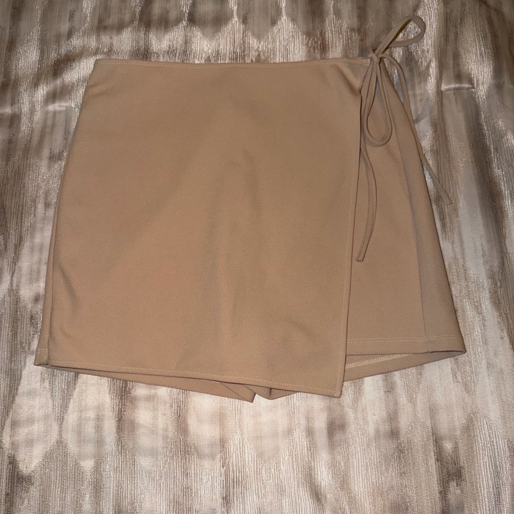 Papaya Beige Skort with Wrap Design